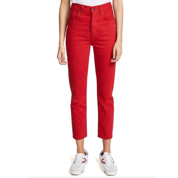Agolde Denim - AGOLDE Riley High rise straight crop jean